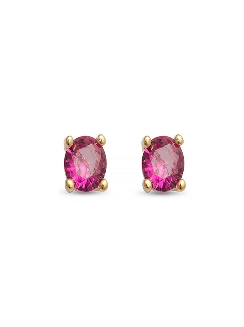 Boucles d'oreilles en argent 925 de Luxenter Otieno Rouge - Kiabi