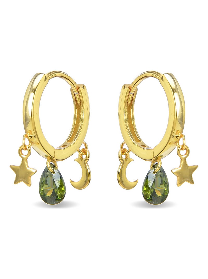 Boucles d'oreilles en argent 925 de Luxenter Saon Multicolore - Kiabi