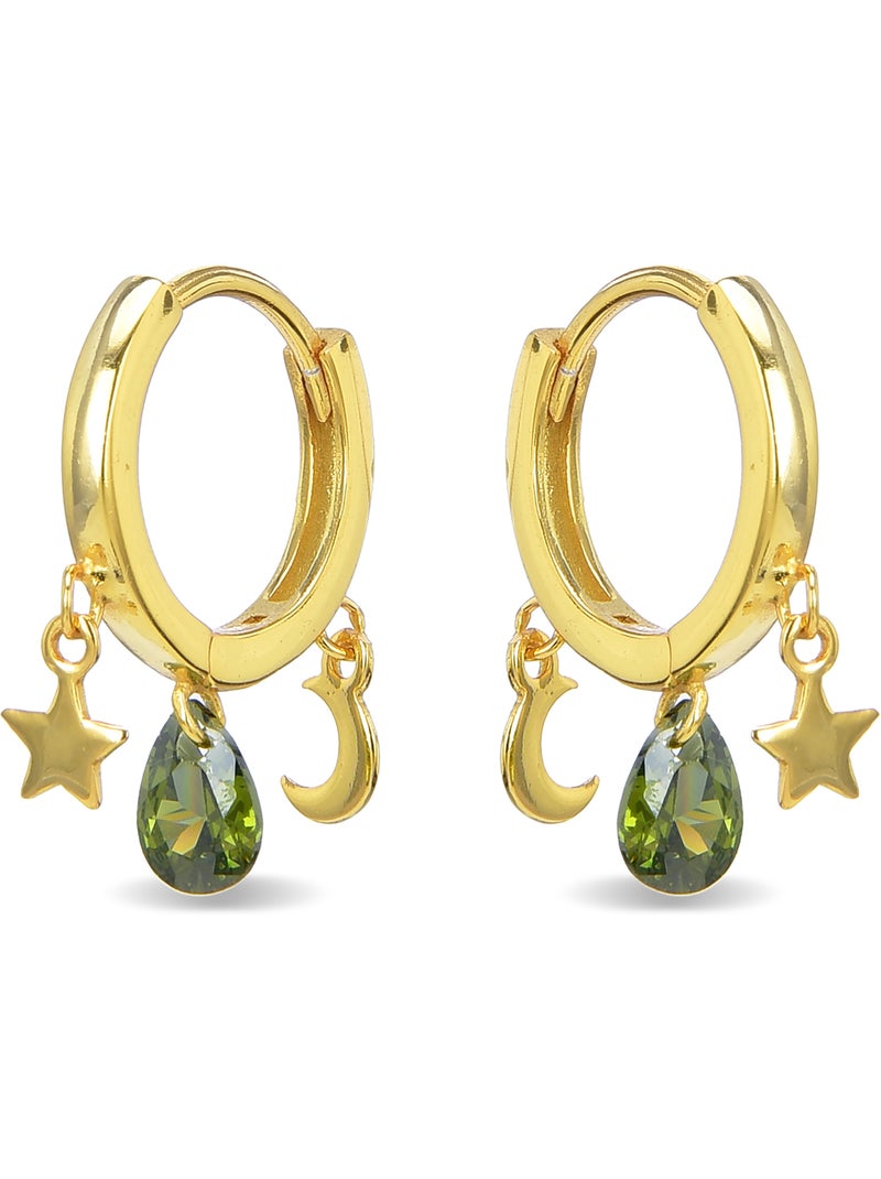 Boucles d'oreilles en argent 925 de Luxenter Saon Multicolore - Kiabi