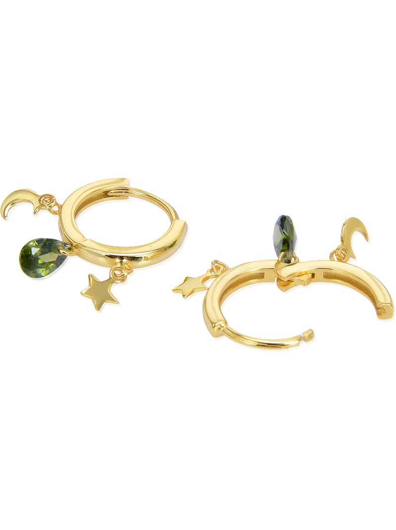 Boucles d'oreilles en argent 925 de Luxenter Saon Multicolore - Kiabi