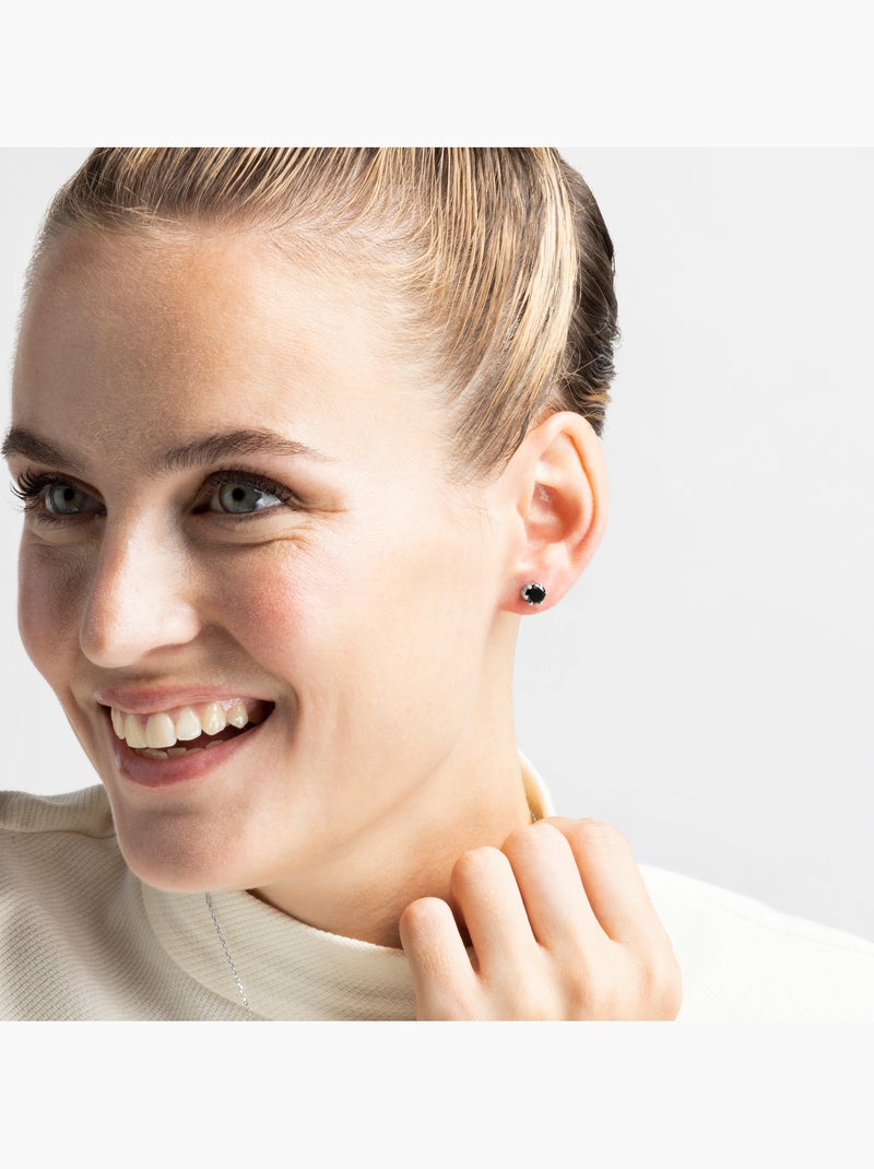 Boucles d'oreilles en argent 925 de Luxenter Yedia Noir - Kiabi