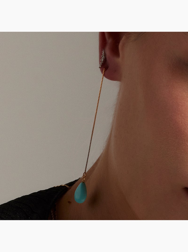 Boucles d'oreilles en argent 925 de Luxenter Zoqoyi Bleu - Kiabi