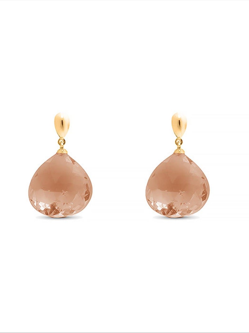 Boucles d'oreilles en argent 925 de Luxenter Zoqoyi Marron - Kiabi