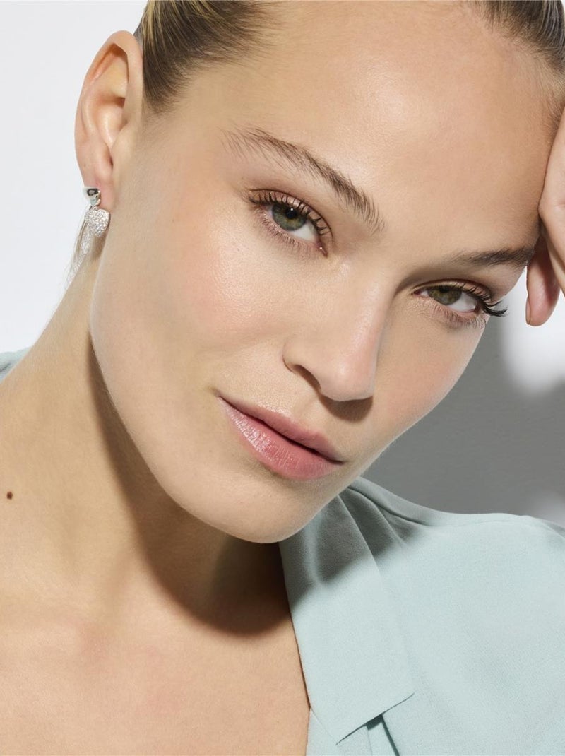 Boucles d'oreilles en Argent 925 et zircon cubique rhodié - Haju Blanc - Kiabi