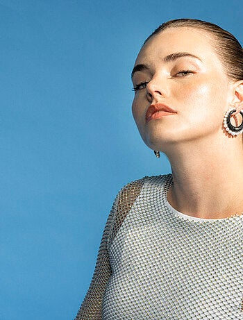 Boucles d'oreilles en argent 925 et zirconium onyx plaqué Rhodium - Othas