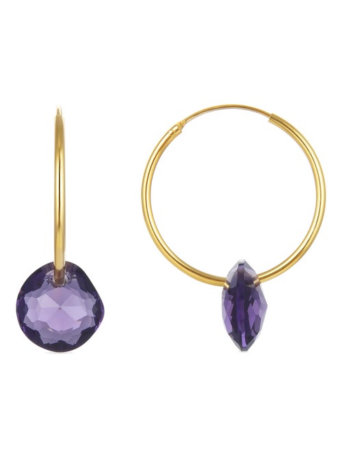Boucles d'oreilles en argent 925 Luxenter avec quartz hydrothermal violet et plaqué or 18k-Vanshy - Kiabi Boucles d'oreilles en argent 925 Luxenter avec quartz hydrothermal violet et plaqué or 18k-Vanshy - Kiabi
