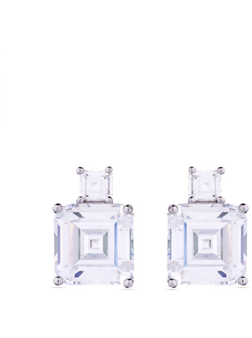 Boucles d'oreilles en argent 925 Luxenter avec zircon brillant rhodié - Lizba - Kiabi