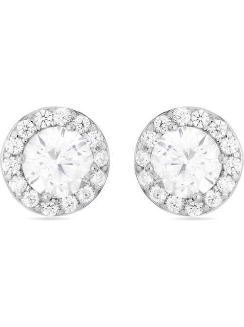 Boucles d'oreilles en argent 925 Luxenter avec zircon brillant rhodié - Miryon - Kiabi