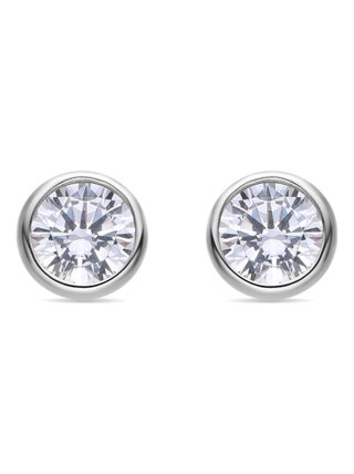 Boucles d'oreilles en argent 925 Luxenter avec zircon brillant rhodié - Redder