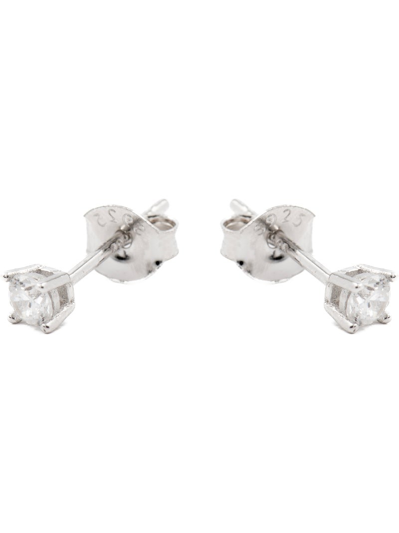 Boucles d'oreilles en argent 925 Luxenter avec zircons brillants plaqués rhodium - Kyoro Argent - Kiabi