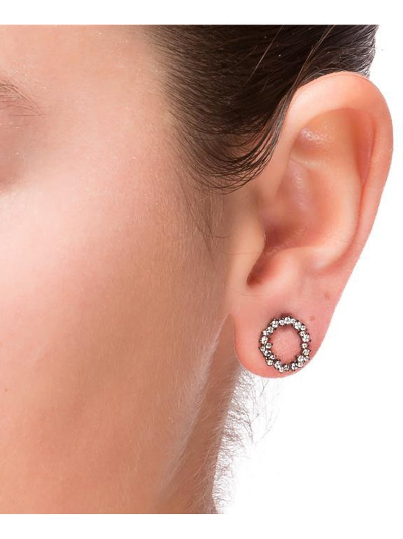 Boucles d'oreilles en argent 925 Luxenter avec zircons brillants plaqués rhodium - Thilak Argent - Kiabi