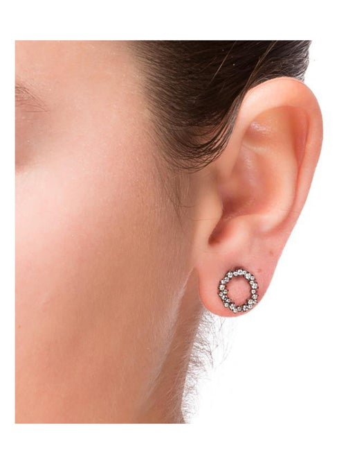 Boucles d'oreilles en argent 925 Luxenter avec zircons brillants plaqués rhodium - Thilak - Kiabi