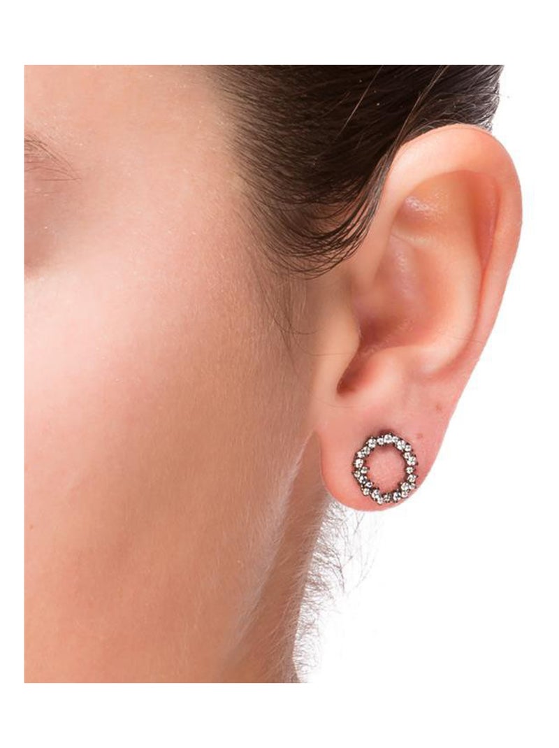 Boucles d'oreilles en argent 925 Luxenter avec zircons brillants plaqués rhodium - Thilak Blanc - Kiabi