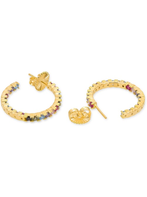 Boucles d'oreilles en argent 925 Luxenter avec zircons multicolores finis et plaqué or 18k - Vyamba - Kiabi Boucles d'oreilles en argent 925 Luxenter avec zircons multicolores finis et plaqué or 18k - Vyamba - Kiabi
