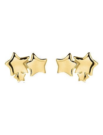 Boucles d'oreilles en argent 925 Luxenter finies à l'or jaune 18K - Essential