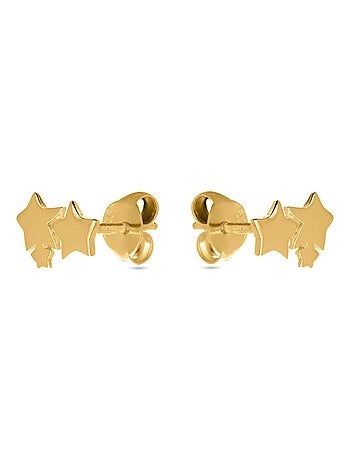 Boucles d'oreilles en argent 925 Luxenter finies à l'or jaune 18K - Essential