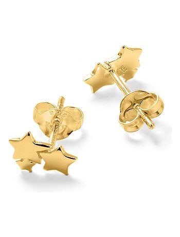 Boucles d'oreilles en argent 925 Luxenter finies à l'or jaune 18K - Essential