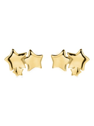 Boucles d'oreilles en argent 925 Luxenter finies à l'or jaune 18K - Essential