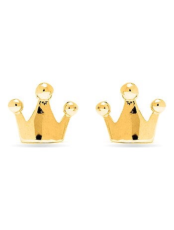 Boucles d'oreilles en argent 925 Luxenter finies à l'or jaune 18K - Shika