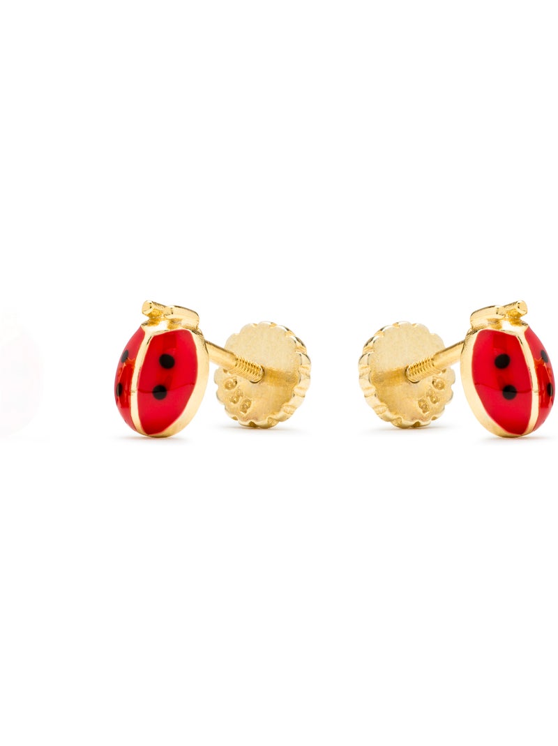 Boucles d'oreilles en argent 925 Luxenter finies et plaqué or 18k - Nenon Rouge - Kiabi