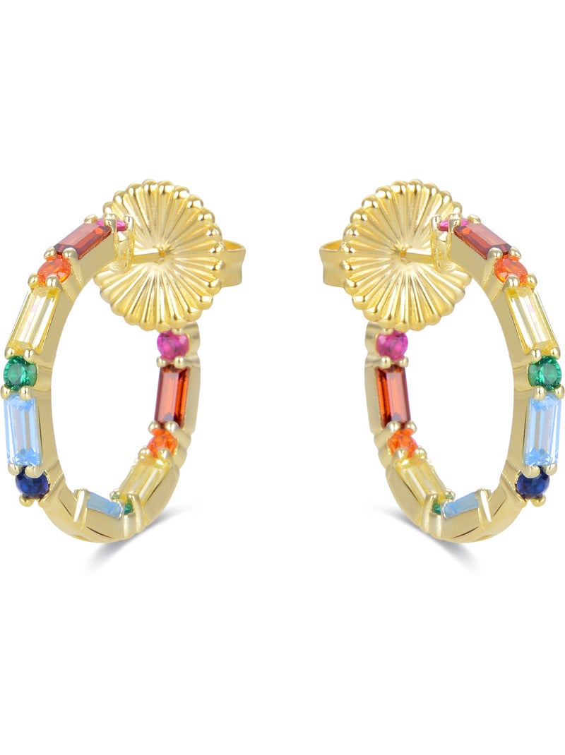 Boucles d'oreilles en argent 925 Luxenter Hinnar Multicolore - Kiabi