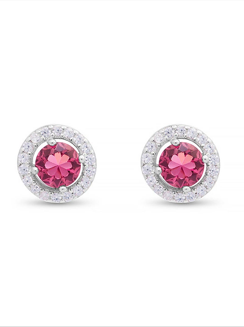 Boucles d'oreilles en argent 925 Luxenter Legend Gem Rouge - Kiabi