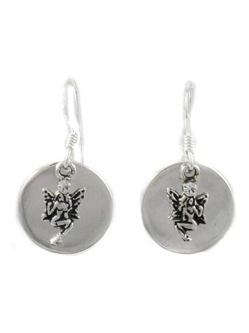 Boucles d'oreilles en argent, cercles et fées Argenté - Kiabi