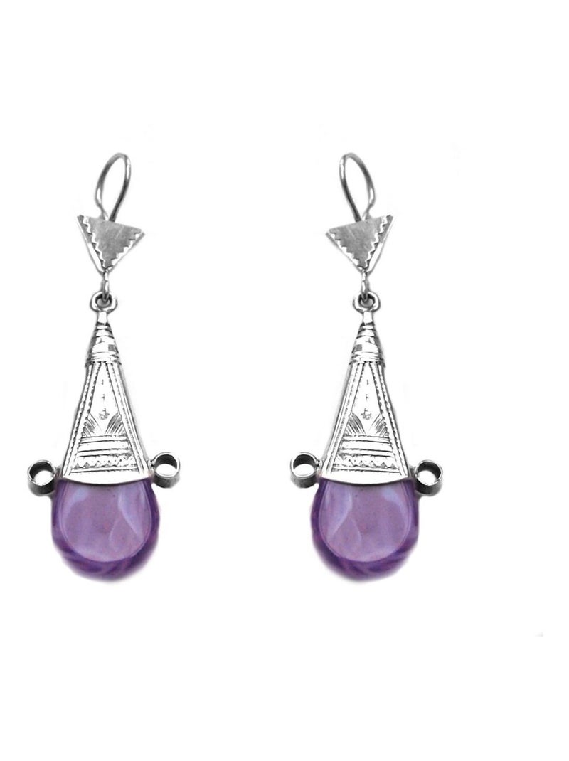 Boucles d'oreilles en argent ethnique Argenté - Kiabi