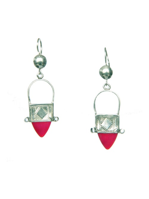 Boucles d'oreilles en argent ethnique - Kiabi