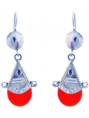 Boucles d'oreilles en argent ethnique