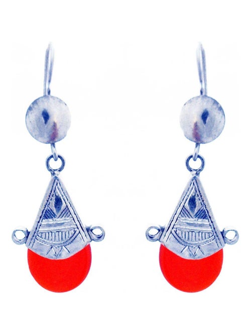 Boucles d'oreilles en argent ethnique, Bijoucolor - Kiabi