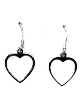 Boucles d'oreilles en argent forme coeur évidé, Bijoucolor