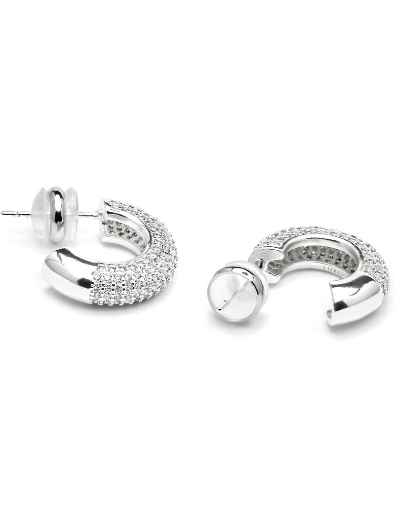 Boucles d'oreilles en argent Luxenter Niras Blanc - Kiabi