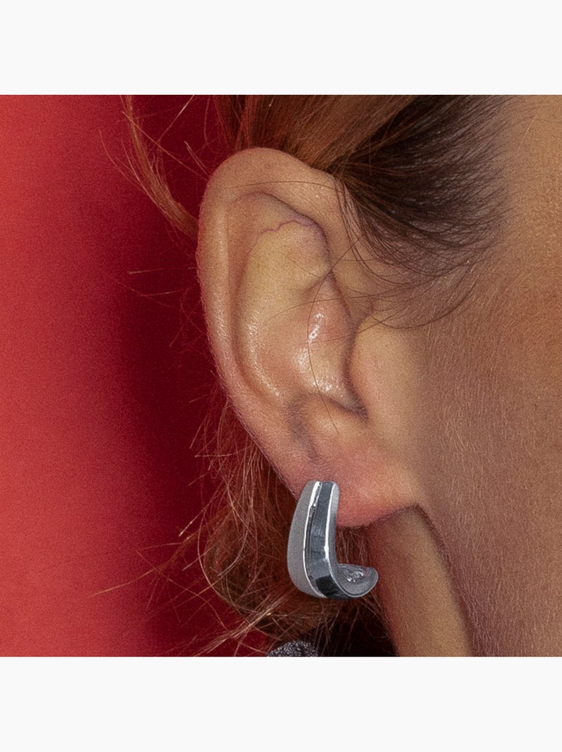 Boucles d'oreilles en argent Luxenter Oirfan Gris - Kiabi