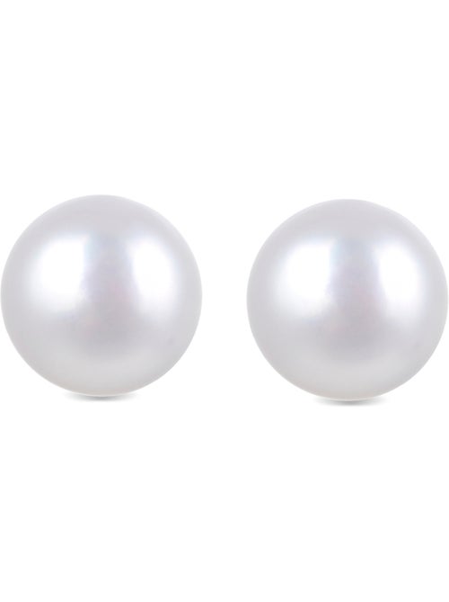 Boucles d'oreilles en argent sterling 925 avec perle blanche, finition rhodium - Básico - Kiabi
