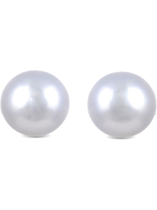 Boucles d'oreilles en argent sterling 925 avec perle blanche, finition rhodium - Básico - Kiabi