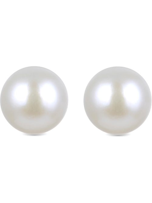 Boucles d'oreilles en argent sterling 925 avec perle blanche, finition rhodium - Básico - Kiabi