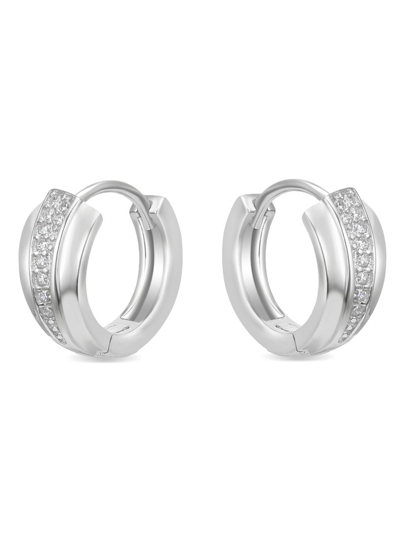 Boucles d'oreilles en argent sterling Luxenter Sawah Argent - Kiabi