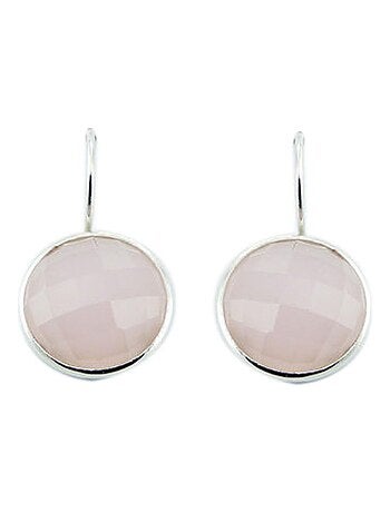 Boucles d'oreilles en cristal quartz rose