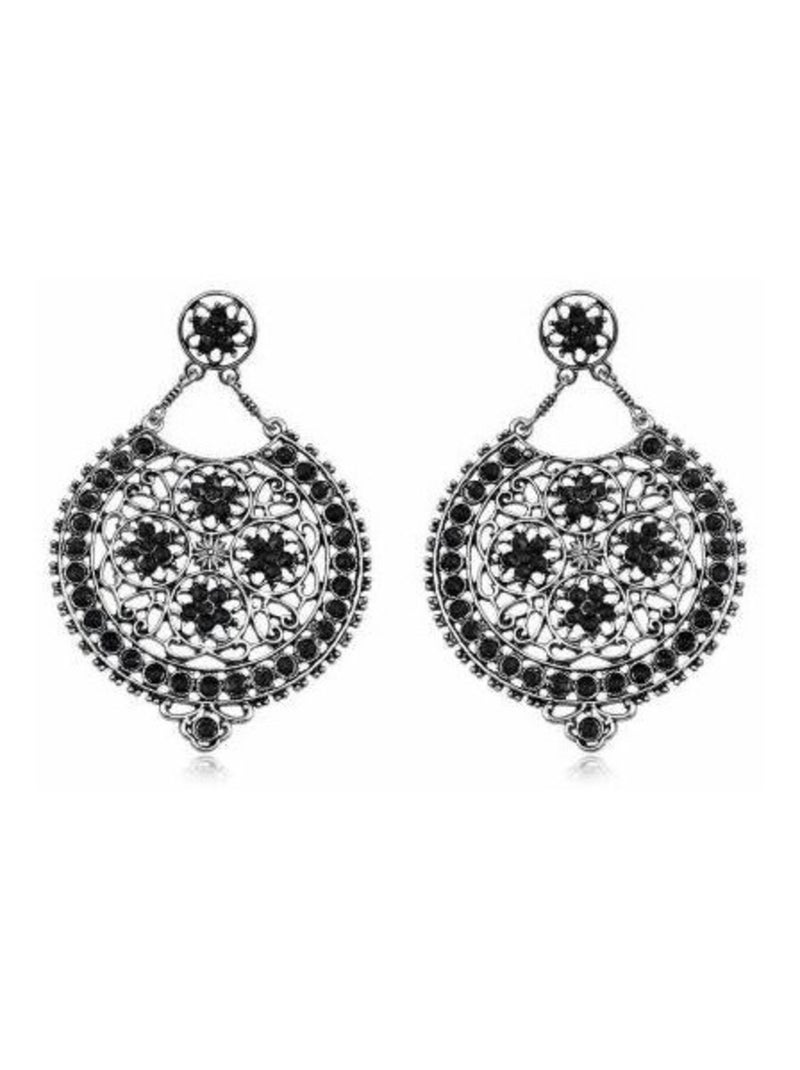 Boucles d'oreilles en metal style mexicain Argenté - Kiabi