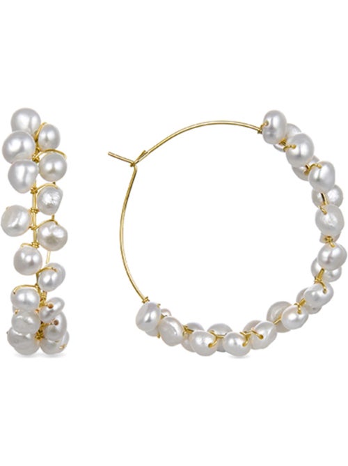 Boucles d'oreilles en perles blanches Luxenter finies et plaqué or 18k - Milba - Kiabi Boucles d'oreilles en perles blanches Luxenter finies et plaqué or 18k - Milba - Kiabi