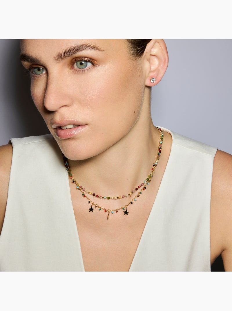 Boucles d'oreilles en zircon cubique brillant, finition or rose 18k - Verak Blanc - Kiabi