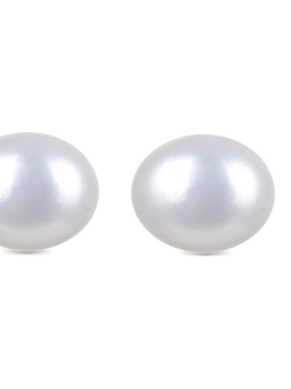 Boucles d'oreilles, essentielles en argent 925 et perle blanche rhodiée