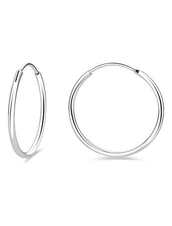 Boucles d'oreilles essentielles en argent 925 rhodié