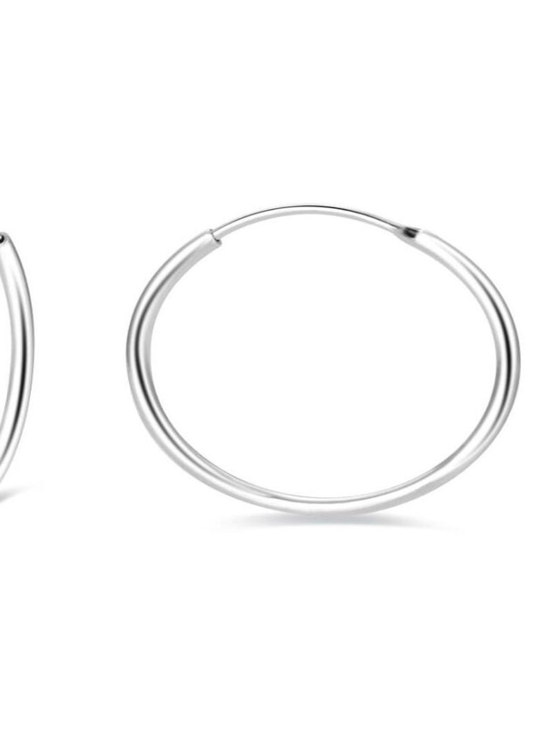 Boucles d'oreilles essentielles en argent 925 rhodié Argent - Kiabi