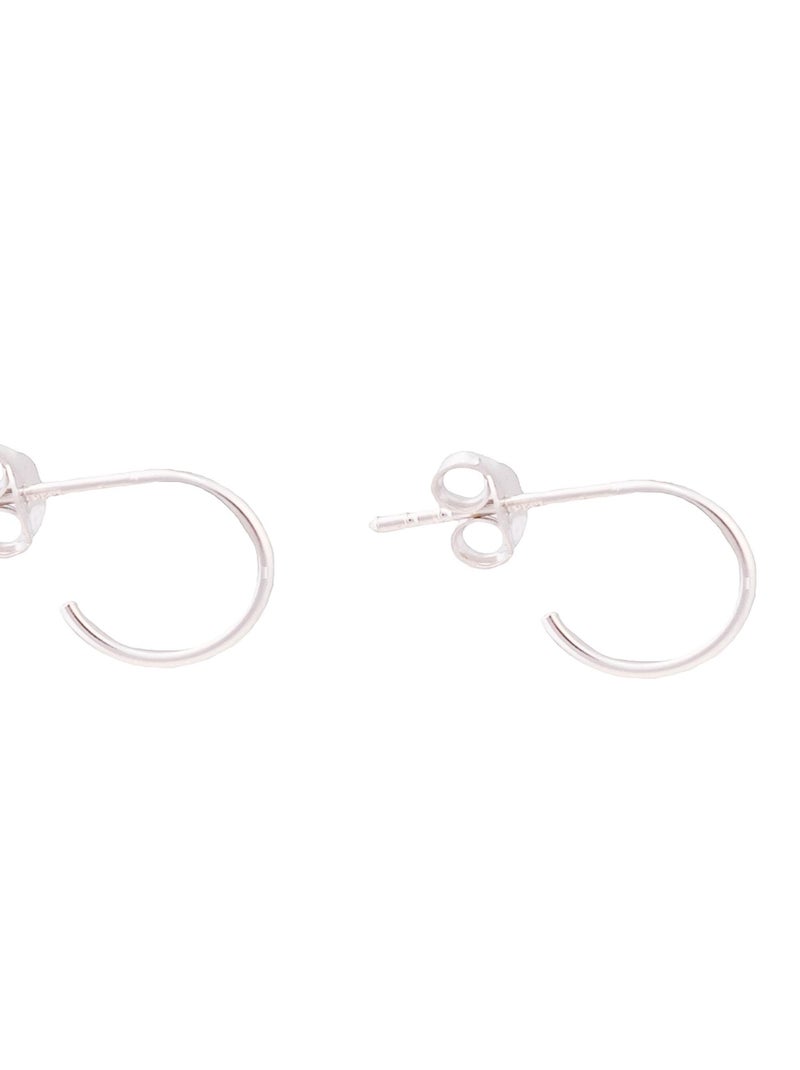 Boucles d'oreilles essentielles  en argent 925 rhodié Argent - Kiabi
