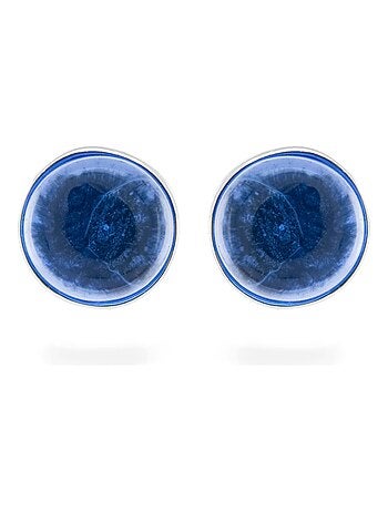 Boucles d'oreilles essentielles Luxenter en argent 925 et quartz hydrothermal et finition rhodiée