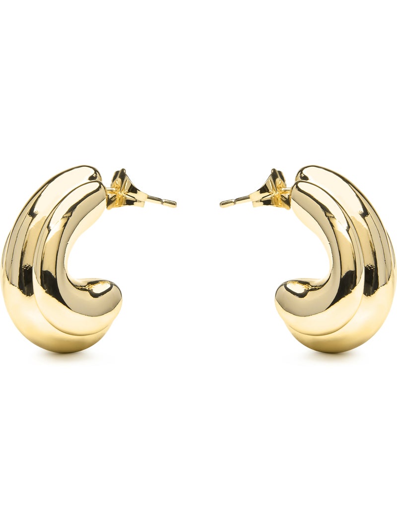 Boucles d'oreilles et plaqué or 18k - Jurfo Doré/or - Kiabi
