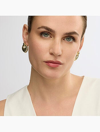 Boucles d'oreilles et plaqué or 18k - Rajba