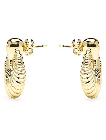 Boucles d'oreilles et plaqué or 18k - Rajba